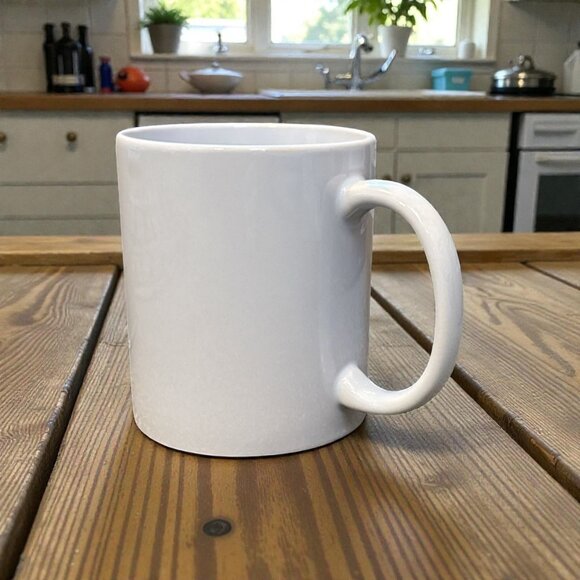 Set Of 9 Durable White Ceramic Coffee Mugs 11 Oz Each - NEW - Picture 2 of 6